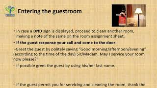 How to enter a guest room | Hospitality Housekeeping