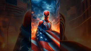 United States flag + Spiderman|| Ai creation #aicreations #marvel #spiderman #fyp