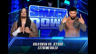 WWE 2K23 | Solo Sikoa vs Jey Uso Extreme Rules | SmackDown 2023