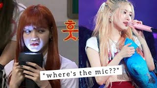 Rosè took Lisa's microphone 🎤😸 #shorts