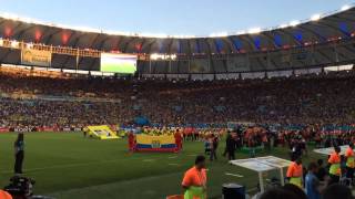 Ecuador Vs. France Teams Entering the Stadium World Cup 2014