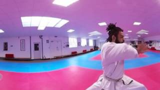 Tekki Shodan filmed with Samsung Gear 360 - Shotokan Karate