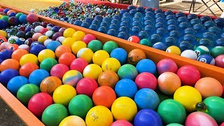 Welcome to Marble Run Live ☆ Handmade wooden rain gutter slope & colorful balls ASMR