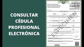 CONSULTAR CÉDULA PROFESIONAL ELECTRÓNICA VALIDAR EN PAGINA OFICIAL CUIDADO HAY PAGINAS FALSAS