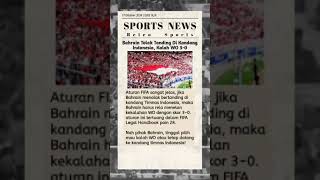 Bahrain Tolak Tanding Di Indonesia, Kalah WO 3-0 #shorts #timnas #football #youtubeshorts #trending