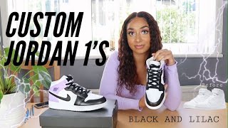 CUSTOM JORDAN 1 FOR BEGINNERS | Black & Lilac