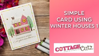 Simple Card Using Winter Houses 1