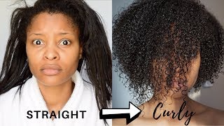 HOW TO: STRAIGHT TO CURLY (4A-4B Texture) | Wash Routine 2019 | Krysstober 3