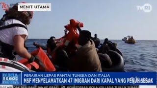 Penyelamatan imigran di kapal penuh sesak