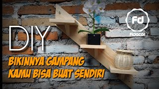 Cara Membut Rak Dinding Sederhana Unik Kreatif | DIY Homemade Craft Wall Shelves | wooden pallets