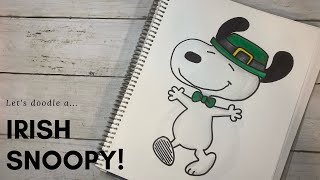 Let's doodle an Irish Snoopy!