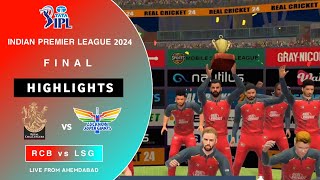 FINAL - Royal challengers Bangalore vs Lucknow Super Jiants | RCB vs LSG | Real Cricket 24