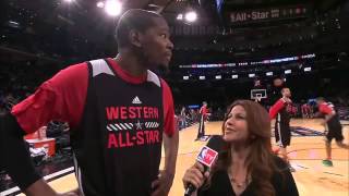 All Star Practice  Kevin Durant Interview   February 14, 2015   NBA All Star Weekend 2015