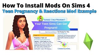 How To Install Teen Pregnancy & Reactions Mod For Sims 4 | 2024