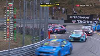 WTCR Vila Real 2019 Race1 Tarquini Monteiro Crash