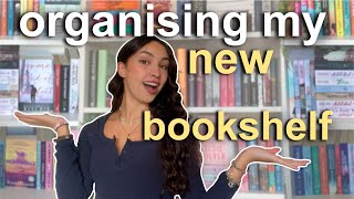 build and organise my new bookshelf with me!! + bookshelf tour 📚✨