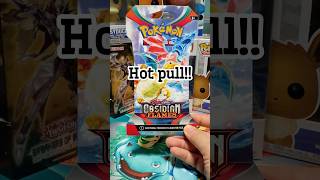 Hot pack with a hot pull opening Pokemon TCG booster pack #pokemon #pokemoncards #pokemontcg #shorts