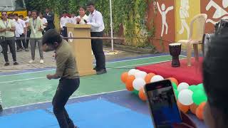 Silambam performance at orchids international school #viral #independenceday