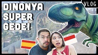 🇮🇩🇪🇸 MAIN KE PAMERAN DINOSAURUS OUTDOOR TERBESAR DI SPANYOL | FAMILY VLOG INDONESIA - SPANYOL