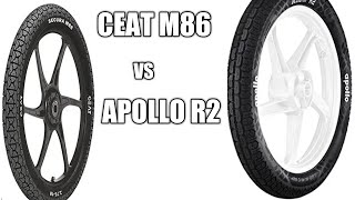 Ceat M86 vs Apollo R2 // Tyre + Tube with price // 2.75 *18