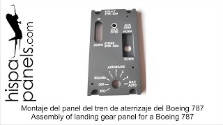 Montaje del panel del tren de aterrizaje del B787 / Assembly of landing gear panel for B787