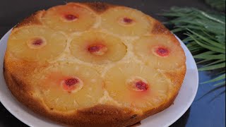 Je réalise une simple tarte à l’ananas idéal pour le goûter.