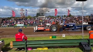 Great Eccleston 2024 - Monster Rolls Royce V12 Griffon Aeroplane Engine Tractor Pull Showdown