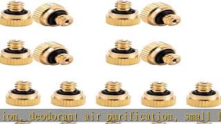 20 Pack Brass Misting Nozzles Replacement Heads, Low Pressure Atomizing Misting Sprayer for Patio L