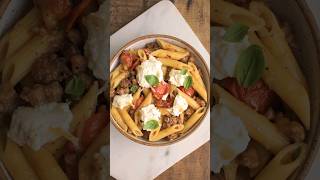 Sausage Bolognese pasta with ricotta #pastarecipe