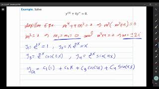 Chapter 3: Homogenous Linear Equations With Constant Coefficients+ Undetermined Coefficients -Part 2