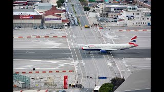 Where runway meats road: Gibraltar Airport