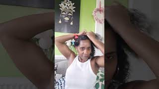 Simple protective corn row hairstyle  #protectivehairstyle #naturalhair nat#naturalhairstyles #short