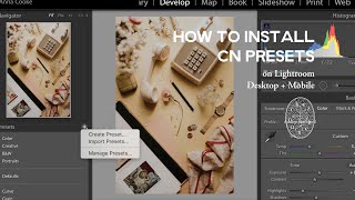 How to Install CN Lightroom Presets on Desktop and Mobile 2021