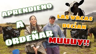 APRENDIENDO A ORDEÑAR 🐮 - LAS VACAS DECÍAN MUUUY!!