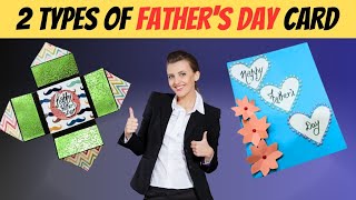 2 Types of father's day card / Handmade Father's day card / Father's day card making /greeting cards