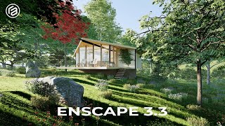 Enscape 3.3 | Forest House 2 🔥🔥Vegetation Scatter Practise 2 !⭐⭐