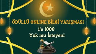 Ramazan ayı ve Oruç Konulu Ödüllü Bilgi Yarışması