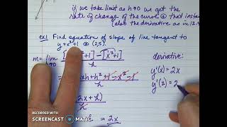 Lesson 12.3: Tangent Lines and Velocity