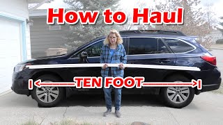 How To Haul TEN FOOT Long PVC or Lumbar In A Car The EASY Way + LUGGAGE Rack