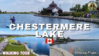 Walking Tour Around Chestermere Lake, Alberta, Canada | Relaxing Nature’s Serenity-Tranquil Lakeside