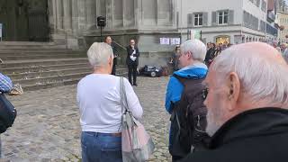 2023-10-12 We stand with Israel - Kundgebung in Konstanz vor dem Münster