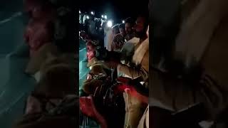 People praying to save themselves from Flood at Night