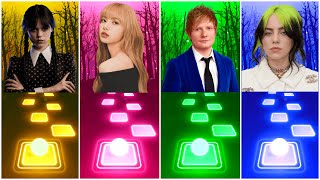 WEDNSEDAY vs LALISA vs ED SHEERAN vs BILLIE EILISH Tiles Hop EDM Rush