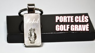 Porte clés golf gravé