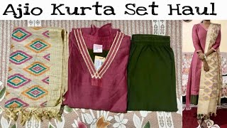 💕Ajio party wear kurta set haul under 1000💕AVAASA dupatta💕Ajio Haul💕Mix and match ethnic wear haul💕