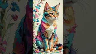 Wonderful abstract cats 3 #cat #aiairt #cutecat