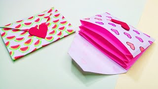 Origami Cute Mini Paper File  | Diy Paper File Envelope | Origami Cute Paper Envelope | Diy Works