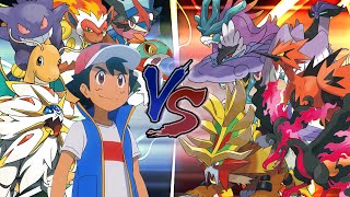 Legendary Pokemon Battle: Ash Vs Legendary Beasts and Birds (Galarian & Paradox)