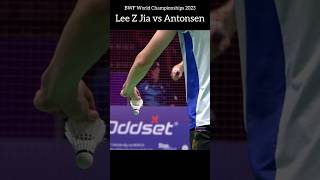 Lee J Zia vs Antonsen! BWF World Championships 2023! #shorts #badminton #bwfworldchampionships2023