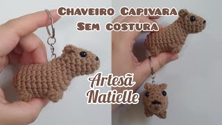 Capivara Amigurumi Chaveiro Sem Costura